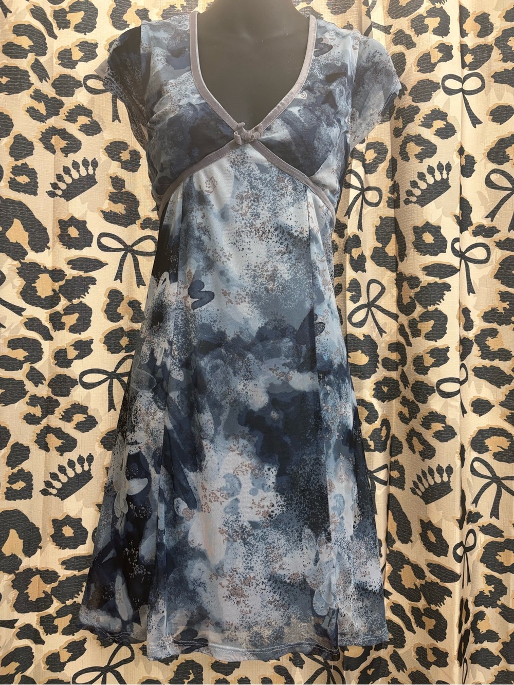 Women's Blue Cloud-Print mini dress Soft